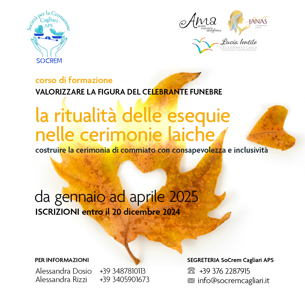 corso di formazione: la ritualità delle esequie nelle cerimonie laiche